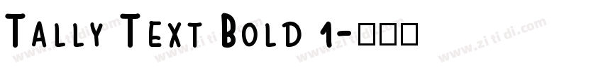 Tally Text Bold 1字体转换